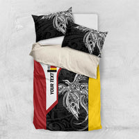 Personalised PNG Madang Province Bedding Set Bird of Paradise Tattoo Flag Motif LT9 US Twin 172cm x 218cm Yellow - Polynesian Pride