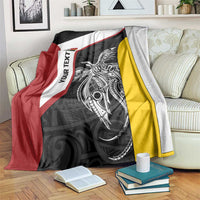 Personalised PNG Madang Province Blanket Bird of Paradise Tattoo Flag Motif LT9 Yellow - Polynesian Pride