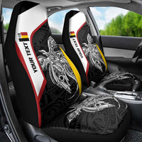 Personalised PNG Madang Province Car Seat Cover Bird of Paradise Tattoo Flag Motif LT9 - Polynesian Pride