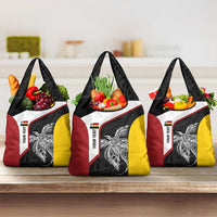 Personalised PNG Madang Province Grocery Bag Bird of Paradise Tattoo Flag Motif LT9 3-pack One Size Yellow - Polynesian Pride