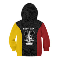 Personalised PNG Madang Province Kid Hoodie Bird of Paradise Tattoo Flag Motif LT9 - Polynesian Pride