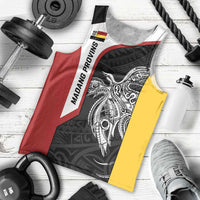 Personalised PNG Madang Province Men Tank Top Bird of Paradise Tattoo Flag Motif LT9 - Polynesian Pride
