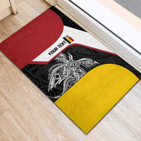 Personalised PNG Madang Province Rubber Doormat Bird of Paradise Tattoo Flag Motif LT9 - Polynesian Pride