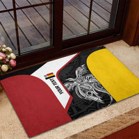 Personalised PNG Madang Province Rubber Doormat Bird of Paradise Tattoo Flag Motif LT9 - Polynesian Pride