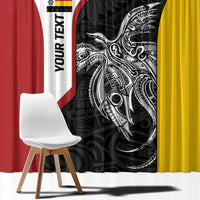 Personalised PNG Madang Province Window Curtain Bird of Paradise Tattoo Flag Motif LT9 - Polynesian Pride