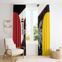 Personalised PNG Madang Province Window Curtain Bird of Paradise Tattoo Flag Motif LT9 - Polynesian Pride