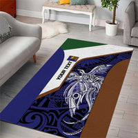 Personalised PNG Manus Province Area Rug Bird of Paradise Tattoo Flag Motif LT9 - Polynesian Pride