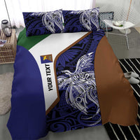 Personalised PNG Manus Province Bedding Set Bird of Paradise Tattoo Flag Motif LT9 - Polynesian Pride