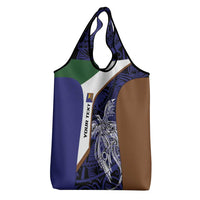 Personalised PNG Manus Province Grocery Bag Bird of Paradise Tattoo Flag Motif LT9 - Polynesian Pride
