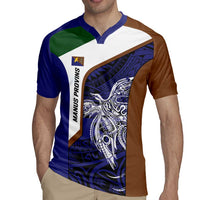 Personalised PNG Manus Province Rugby Jersey Bird of Paradise Tattoo Flag Motif LT9 - Polynesian Pride