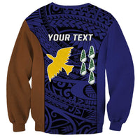 Personalised PNG Manus Province Sweatshirt Bird of Paradise Tattoo Flag Motif LT9 - Polynesian Pride