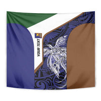 Personalised PNG Manus Province Tapestry Bird of Paradise Tattoo Flag Motif LT9 - Polynesian Pride