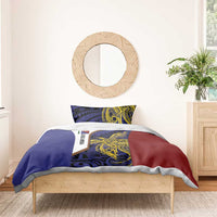 Personalised PNG Milne Bay Province Bedding Set Bird of Paradise Tattoo Flag Motif LT9 - Polynesian Pride