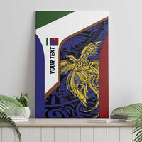 Personalised PNG Milne Bay Province Canvas Wall Art Bird of Paradise Tattoo Flag Motif LT9 - Polynesian Pride