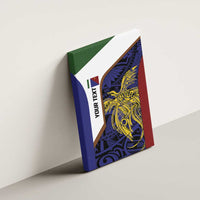 Personalised PNG Milne Bay Province Canvas Wall Art Bird of Paradise Tattoo Flag Motif LT9 - Polynesian Pride