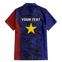 Personalised PNG Milne Bay Province Family Matching Mermaid Dress and Hawaiian Shirt Bird of Paradise Tattoo Flag Motif LT9 - Polynesian Pride