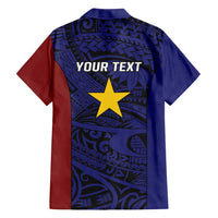 Personalised PNG Milne Bay Province Family Matching Puletasi and Hawaiian Shirt Bird of Paradise Tattoo Flag Motif LT9 - Polynesian Pride