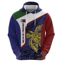 Personalised PNG Milne Bay Province Hoodie Bird of Paradise Tattoo Flag Motif LT9 - Polynesian Pride
