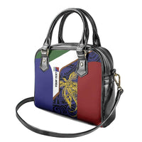 Personalised PNG Milne Bay Province Shoulder Handbag Bird of Paradise Tattoo Flag Motif LT9 - Polynesian Pride