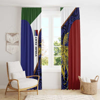 Personalised PNG Milne Bay Province Window Curtain Bird of Paradise Tattoo Flag Motif LT9 - Polynesian Pride