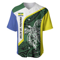 Personalised PNG Morobe Province Baseball Jersey Bird of Paradise Tattoo Flag Motif LT9 Green - Polynesian Pride