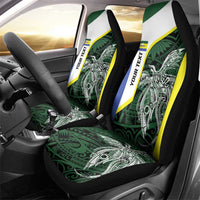 Personalised PNG Morobe Province Car Seat Cover Bird of Paradise Tattoo Flag Motif LT9 - Polynesian Pride