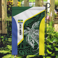 Personalised PNG Morobe Province Garden Flag Bird of Paradise Tattoo Flag Motif LT9 Garden Flag Green - Polynesian Pride