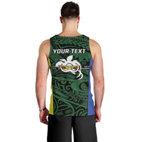 Personalised PNG Morobe Province Men Tank Top Bird of Paradise Tattoo Flag Motif LT9 - Polynesian Pride