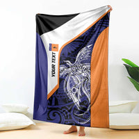 Personalised PNG New Ireland Blanket Bird of Paradise Tattoo Flag Motif LT9 - Polynesian Pride