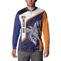 Personalised PNG New Ireland Button Sweatshirt Bird of Paradise Tattoo Flag Motif LT9 - Polynesian Pride