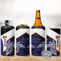 Personalised PNG New Ireland 4 in 1 Can Cooler Tumbler Bird of Paradise Tattoo Flag Motif LT9 - Polynesian Pride