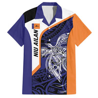 Personalised PNG New Ireland Family Matching Summer Maxi Dress and Hawaiian Shirt Bird of Paradise Tattoo Flag Motif LT9 Dad's Shirt - Short Sleeve Orange - Polynesian Pride
