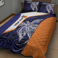 Personalised PNG New Ireland Quilt Bed Set Bird of Paradise Tattoo Flag Motif LT9 - Polynesian Pride