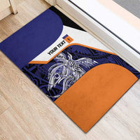 Personalised PNG New Ireland Rubber Doormat Bird of Paradise Tattoo Flag Motif LT9 - Polynesian Pride
