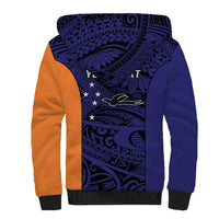 Personalised PNG New Ireland Sherpa Hoodie Bird of Paradise Tattoo Flag Motif LT9 - Polynesian Pride