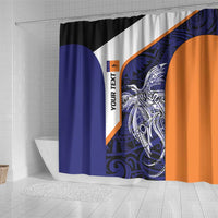 Personalised PNG New Ireland Shower Curtain Bird of Paradise Tattoo Flag Motif LT9 - Polynesian Pride