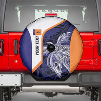 Personalised PNG New Ireland Spare Tire Cover Bird of Paradise Tattoo Flag Motif LT9 - Polynesian Pride