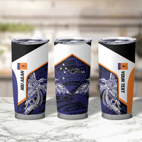 Personalised PNG New Ireland Tumbler Cup Bird of Paradise Tattoo Flag Motif LT9 - Polynesian Pride
