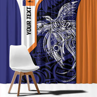 Personalised PNG New Ireland Window Curtain Bird of Paradise Tattoo Flag Motif LT9 - Polynesian Pride
