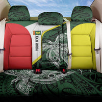 Personalised PNG Oro Province Back Car Seat Cover Bird of Paradise Tattoo Flag Motif LT9 One Size Green - Polynesian Pride