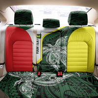 Personalised PNG Oro Province Back Car Seat Cover Bird of Paradise Tattoo Flag Motif LT9 - Polynesian Pride