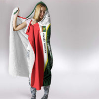 Personalised PNG Oro Province Hooded Blanket Bird of Paradise Tattoo Flag Motif LT9 - Polynesian Pride