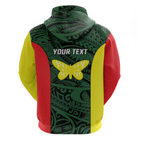 Personalised PNG Oro Province Hoodie Bird of Paradise Tattoo Flag Motif LT9 - Polynesian Pride