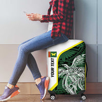 Personalised PNG Oro Province Luggage Cover Bird of Paradise Tattoo Flag Motif LT9 - Polynesian Pride