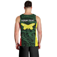 Personalised PNG Oro Province Men Tank Top Bird of Paradise Tattoo Flag Motif LT9 - Polynesian Pride