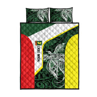 Personalised PNG Oro Province Quilt Bed Set Bird of Paradise Tattoo Flag Motif LT9 - Polynesian Pride
