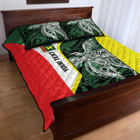 Personalised PNG Oro Province Quilt Bed Set Bird of Paradise Tattoo Flag Motif LT9 - Polynesian Pride