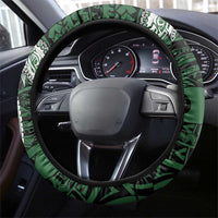 PNG Oro Province Steering Wheel Cover Bird of Paradise Tattoo Flag Motif LT9 - Polynesian Pride
