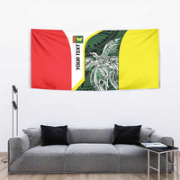 Personalised PNG Oro Province Tapestry Bird of Paradise Tattoo Flag Motif LT9 - Polynesian Pride