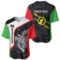 Personalised PNG Southern Highlands Province Baseball Jersey Bird of Paradise Tattoo Flag Motif LT9 - Polynesian Pride